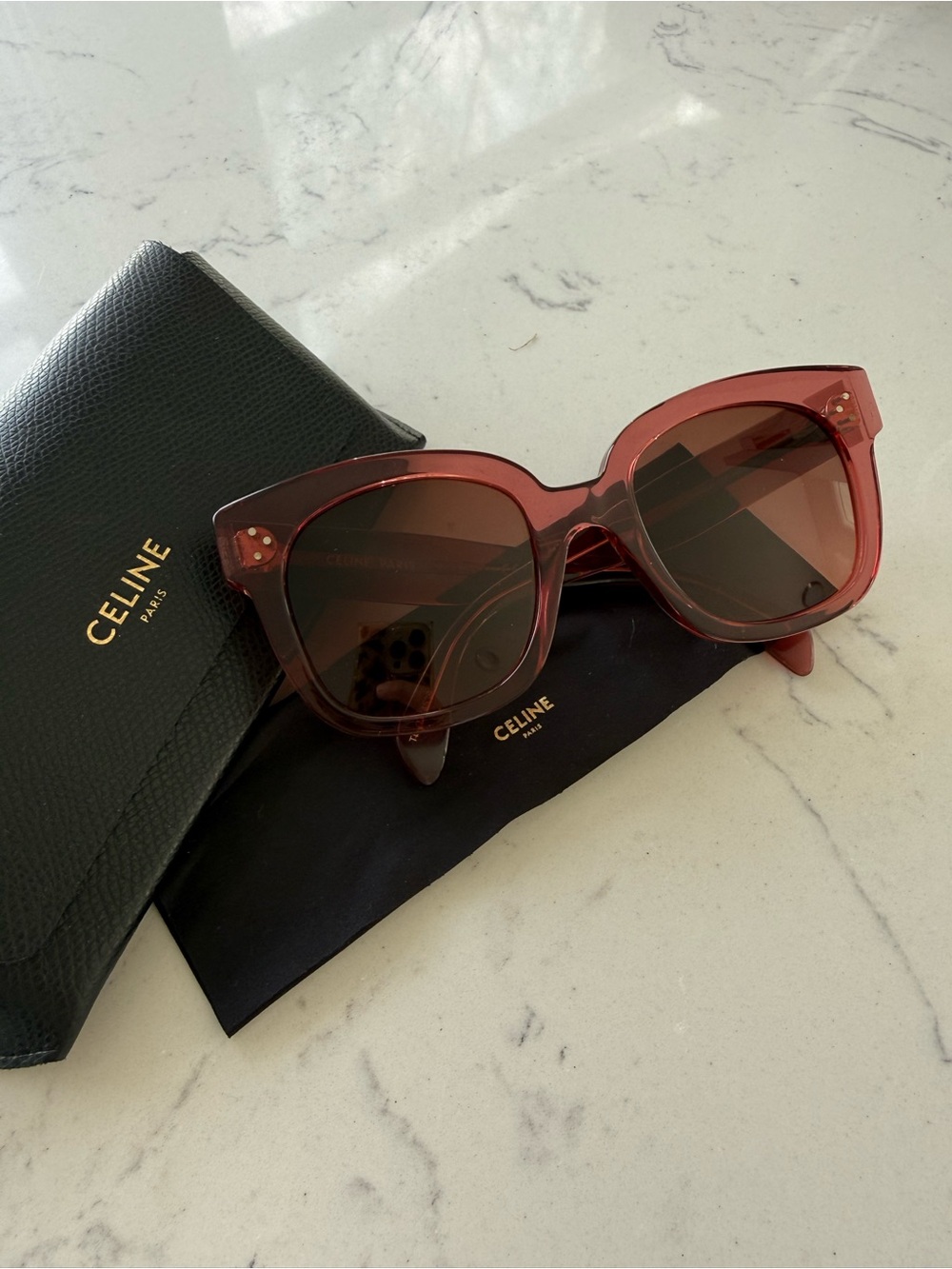 Celine Red Oversized Sunglasses